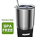 Kollea 18/8 Stainless Steel Tumbler Double Wall Vacuum Insulated Travel Mug Water Coffee Cup for Home, Office, School for Hot & Cold Drinks (Black)