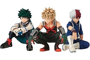 YLQANONG MHA Figures Midoriya Izuku/Todoroki Shouto/Asui Tsuyu Anime Figure Statues PVC Mha Anime Figurine Desk Decoration 3.94IN