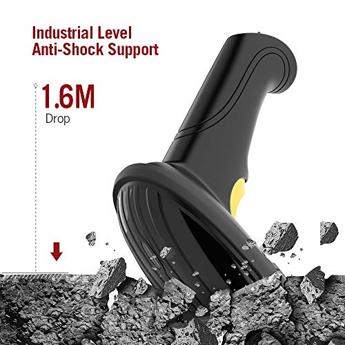 image for TaoTronics Barcode Scanner, Handheld USB Barcode Scanner, 1D Laser Wir