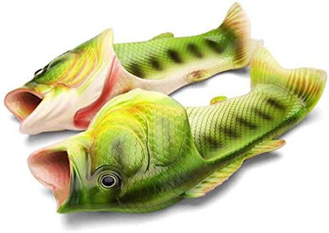 Fish slippers Beach Shoes Pool Non-slip Sandals Creative Hand painted Fish Slippers Men and Women Casual Shoe, 11.5USMs/10USMen