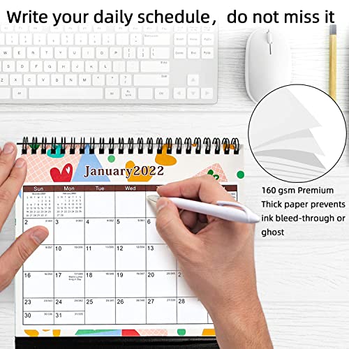 2022 Desk Calendar Small Desk Calendar 2022, 8" x 6" Standing Flip