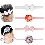 Qino Baby Girl Headbands Multi-Styles Flower and Bow HairBands,Newborn Infant Hair Accessories