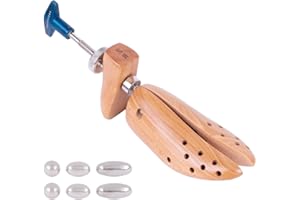 FootFitter Premium Professional 2-Way Shoe Stretcher for Men & Women, Expands Length & Width, Heavy Duty Wood & Steel Design