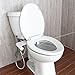 ZHR Bidet - Self Cleaning Nozzle - Handheld Bidet Sprayer - Fresh Water Bidet Toilet Attachment (White and chrome)