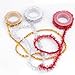 Thin Tinsel Garland Mini Metallic Garland (3 Pcs with Gold, Silver and Red)