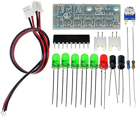SuperiParts 3.5-12V KA2284 DIY KIT Audio Level Indicator Suite Trousse DIY Electronic Kit Parts 5mm RED Green LED Level Indicating