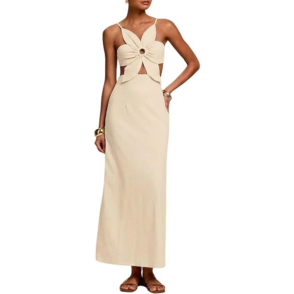 luna one shoulder maxi dress tangerine Petal & Pup Women's Luna One Shoulder Maxi Dress