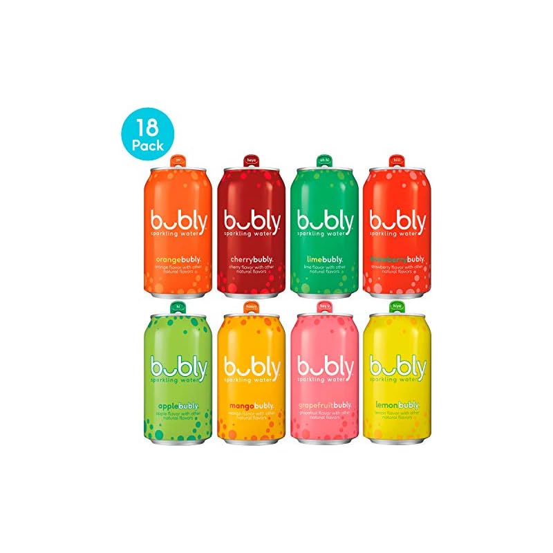 bubly Sparkling Water, 8 Flavor Variety Pack, 12 fl oz. cans, (18 Pack