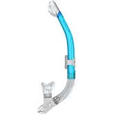Mares Unisex Adults Ergo Dry Snorkel - Durable Lightweight Scuba Diving &amp; Snorkeling Gear with Dry Top &amp; Ergonomic Mouthpiece