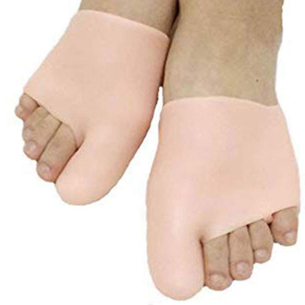 PEDIMEND Silicone Gel Protectors (1 Pair) - Toe Caps, Blister, Ingrown Toenails - Gel Forefoot Cushion to Prevent Foot Burning - Hallux Valgus Corrector - Unisex - UK SELLER (PINK)