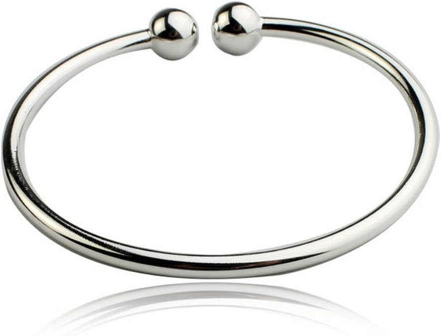 AllRight Women Ladies Elegant Plated Silver Torque Bangle Bracelet