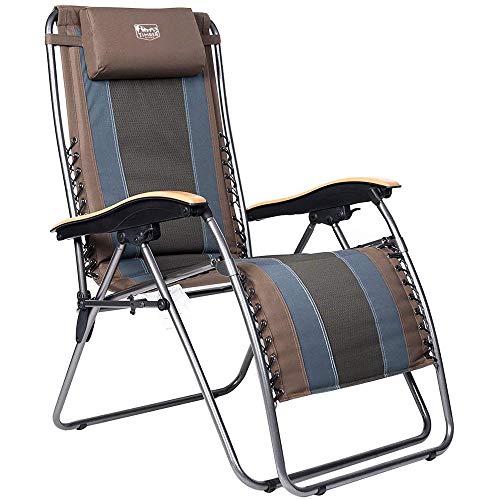 Timber Ridge Zero Gravity Chair Oversized Recliner Padded Folding Patio
