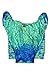 Fin Fun Mermaid Tail Only, Reinforced Tips, Monofin NOT Included, Aussie Green, Youth 12