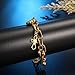 Cross Heart Stainless Steel Bracelets Adjustable Double-deck Chain Charm Love Gold Long Bangle Bracelets for Women Girls