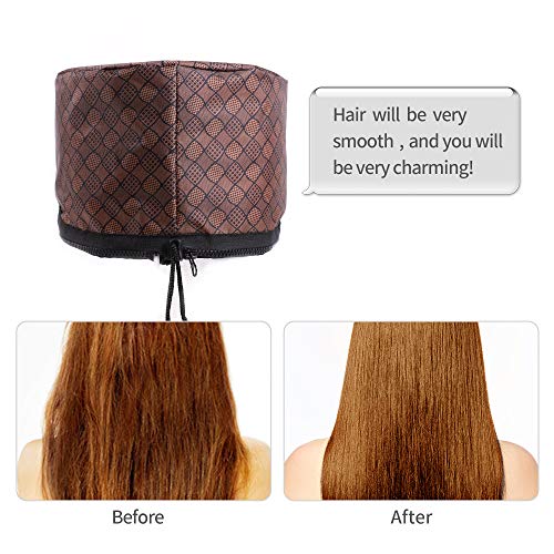 CHILIKI 110V Hair Care Hat,Hair SPA Cap, Hair Steamer Thermal Heat Cap,Nourishing Care Hat,Deep Conditioning Hair Treatment Head Care Home Use Free size