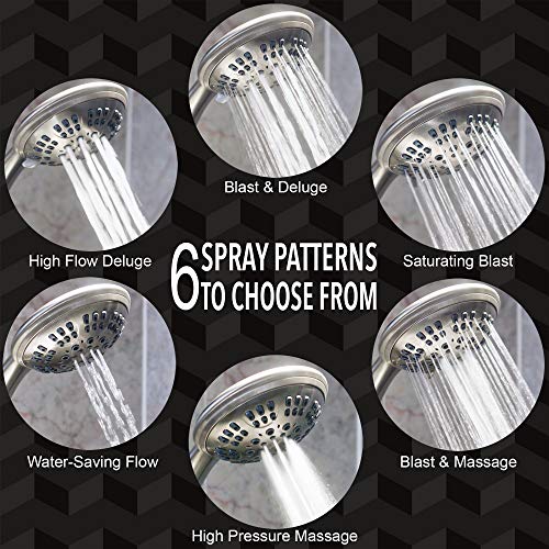 Handheld Shower Head High Pressure Rain Spray With Removable Hand