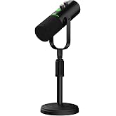 PUPGSIS Recording PC Microphone, Podcast Dynamic Mic with Mute Button, Reverb Effects, Headphones Jack, Desktop Stand, USB-C &amp; XLR Outputs, USB Mic for Gaming, Streaming, Vocal, Voice-Over, Black