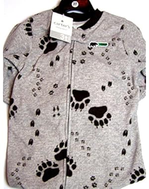 Blanket Sleeper Onesie Gray Bear Tracks 