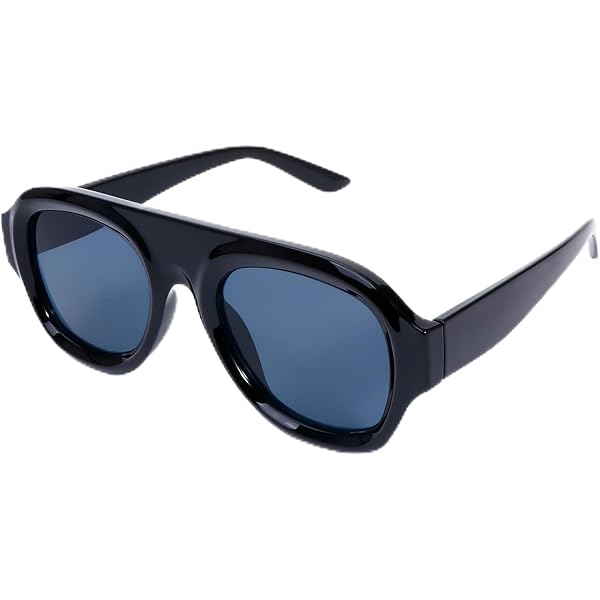 High Quality Oversized Chunky Retro  Black And Blue Sunglasses s-l400.jpg main image 2