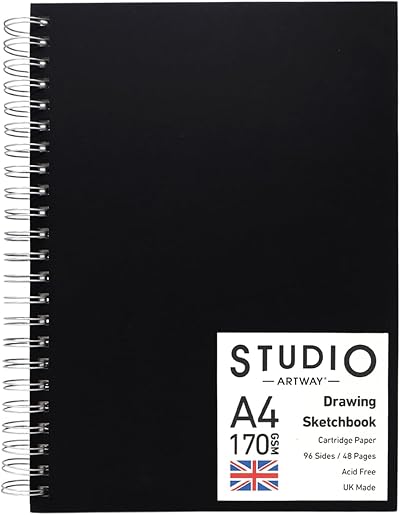 Artway Studio A4 Portrait Sketchbook 48 Pages 170gsm Spiral Bound