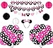 Minnie Mouse Birthday Party Supplies Decorations Minnie Mouse Cute Birthday Party Favors Banner Headband Balloon for Girls 1st 2nd 3rd Birthday Baby Shower Minnie Mouse Birthday Party Decorations