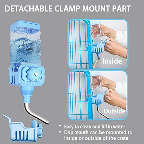Vannon Top Fill Small Animal Water Bottles for Crate No Drip BPA Free Water Dispenser for Rabbit