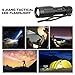 S-JIANG Super Bright Tactical Flashlight, 1000 Lumens 5 Modes Ultra Bright High Lumen Output Portable LED Flashlight Rechargeable (18650 Battery & Charger Included)