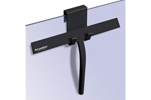 RICHMIRTH Silicone Rubber Blade & Hook Shower Window Squeegee 11" in Width Silicone Car Squeegee Bathroom Squeegee for Shower