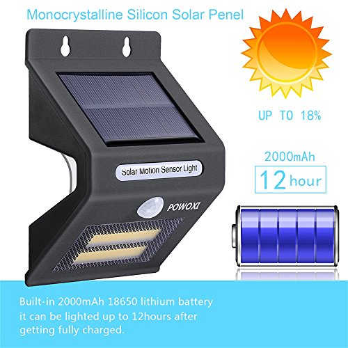 Solar Lights Outdoor Motion Senso 5W COB LED powered Wireless Waterproof Security Lights with 0.4W Back Night Light, for Door, Patio, Deck, Yard, Garden, Driveway, Porch, Stairs, Outside Wall. (2-pack