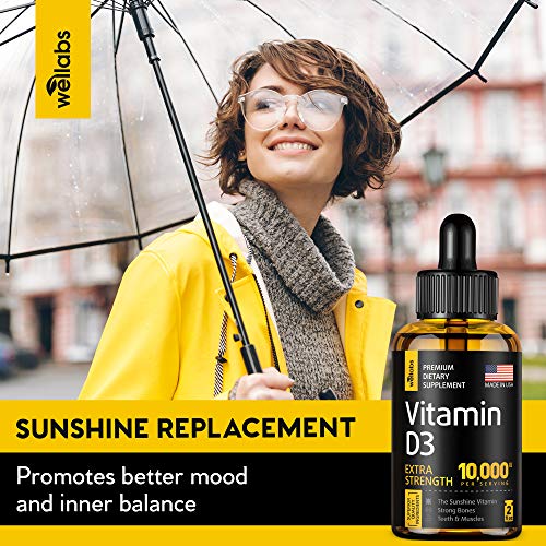 Vitamin D3 Drops Extra Strength Vitamin D3 10000 IU Made in The USA