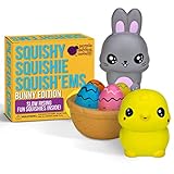 Purple Ladybug Novelty Slow Rising Easter Bunny & Friends Jumbo SQUISHIES Pack in Gift Worthy Box: Bunny, Chick, & Easter Basket Kawaii Soft Squishy Toys & Bonus Stickers Come with The Squishys!