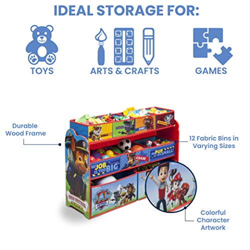Delta Children Deluxe 9Bin Toy Storage Organizer, Nick Jr. PAW Patrol