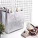 Whaline Set of 12 Glossy Reusable Grocery Bag, Tote Bag with Handle, Non-Woven Stylish Present Bag