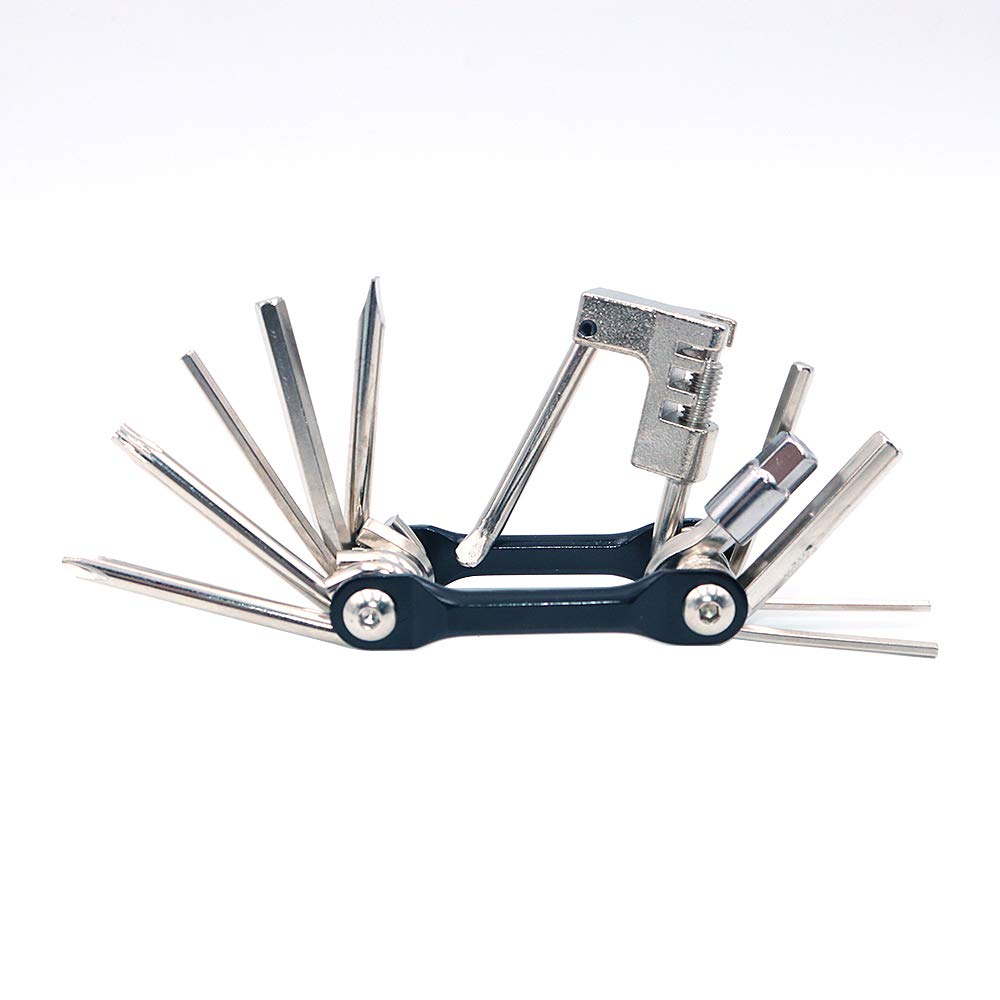 Namvo Bike Repair Tool Kit 16 in 1 Bicycle Multi Tool Multifunctional Combination Folding Repair Bike Replacement Tire Wrench Set