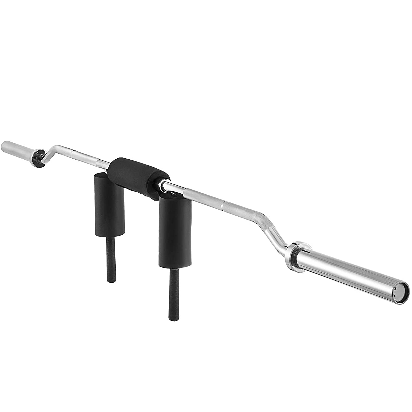 Photo 1 of BotaBay Olympic Safety Squat Bar Fitness Squat Olympic Bar Safety Squat Bar Attachment with Olympic Weight Bar Carries Up to 1000 LBs for Weight Lifting
