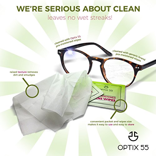 5 Pre+Moistened+Lens+Cleaning+Wipes+Efficiently