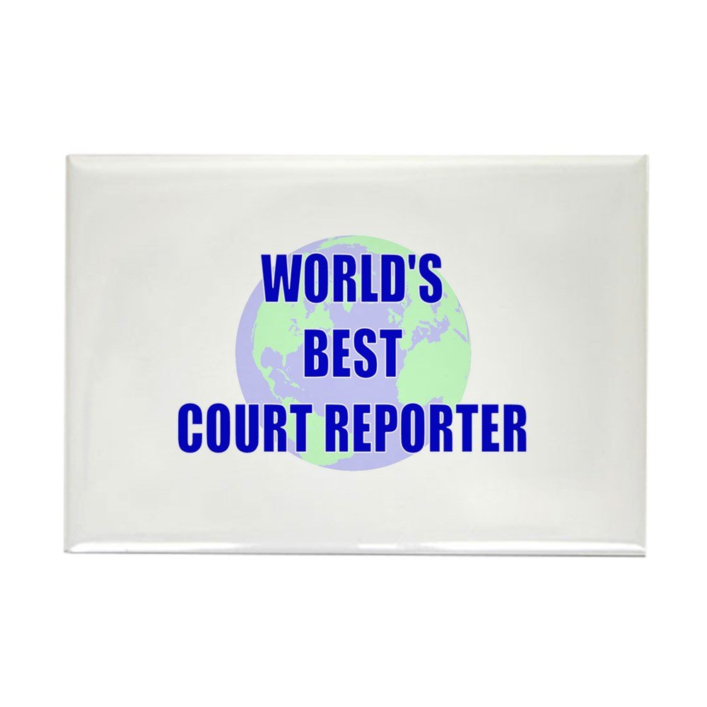 CafePress World's Best Court Reporter Rectangle Magnet Rectangle Magnet, 2"x3" Refrigerator Magnet