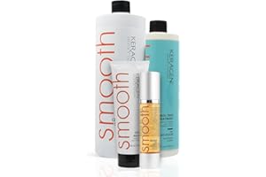 Keragen Brazilian Keratin Smoothing Treatment | Formaldehyde-Free Blowout Kit for Frizzy, Dry, or Damaged Hair | Organic Keratin and Collagen | Salon-Quality Results at Home | 16 Oz