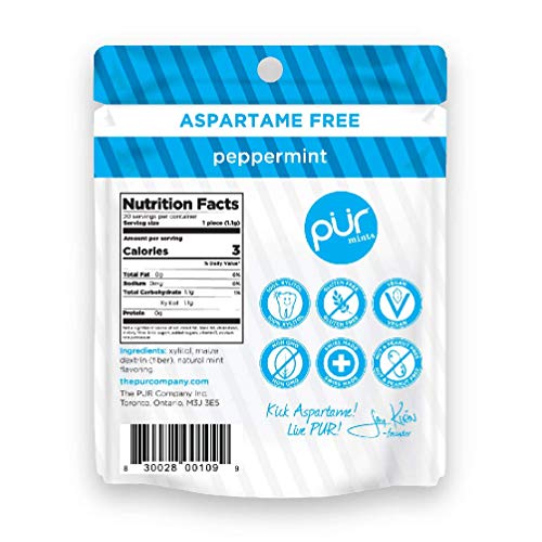 PUR Mints Sugar Free Mints with Xylitol, Aspartame Free + Gluten Free
