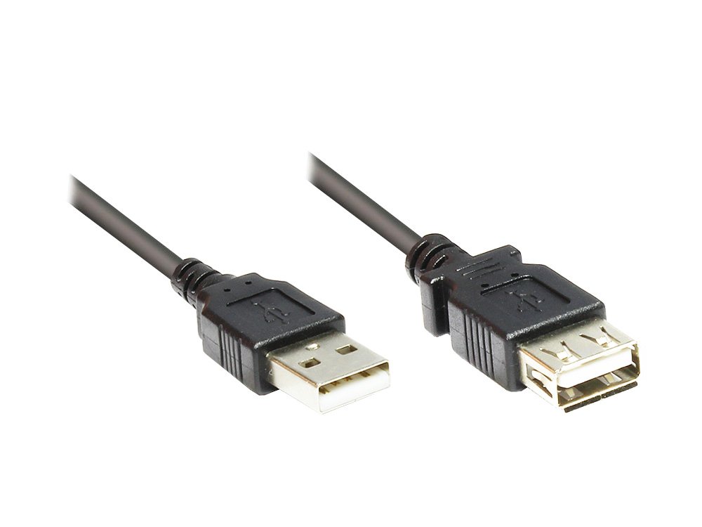 Good Connections Extension Cable USB Easy Plug A to Socket black Black 0,15 m — image 1