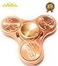 HAND SPINNER FIDGET PRIME METAL EDC TOY ADHD 100 % COPPER PLUS ULTRA DURABLE BEST HIGH SPEED RUNNER PRODUCT RUN UP BETWEEN 4 TO 5 MINUTES TOYS FOR (CHILDREN & ADULTS) GOLD