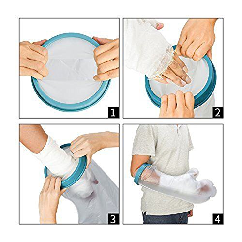 Adult Long Arm Cast Cover, Waterproof Shower Bandage and Cast Protector