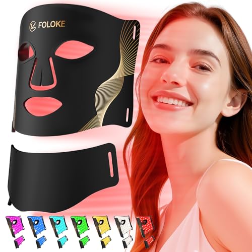 LED Light Therapy Mask Skin Care Mask, LED Red 630±5nm & NIR 830nm Wavelength for Home Use
