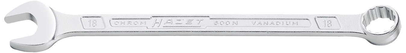 HAZET 600NA-9/16 204.5 mm 12-Point Profile Combination Wrench - Chrome-Plated