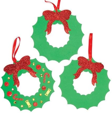 Download Amazon Com Baker Ross Foam Wreath Blanks Creative Christmas Art And Craft Supplies For Kids To Make And Decorate Pack Of 6 Toys Games PSD Mockup Templates