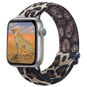 Dsytom Adjustable Elastic Band Compatible with Apple Watch Bands 38mm 40mm 42mm 44mm Stretchy Soft Strap Women…