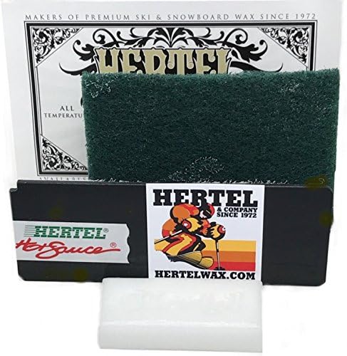 Ski Waxing kit with Rub on Wax, Scraper, Sticker and Instructions.