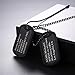 U7 Custom Engraved 2 Pieces Dog Tags Pendant with Black Gun Plated Chain 23