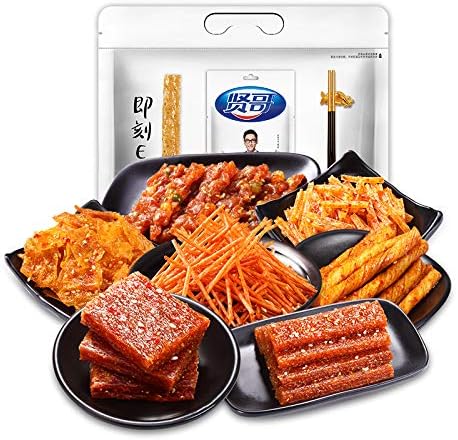 辣条 贤哥辣条礼包 辛い軽食 小面筋 ブランド品 500g 大刀肉 休闲零食 大辣片