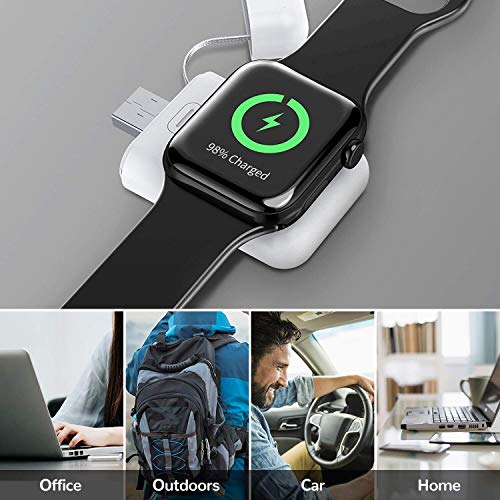 HUOTO Wireless Charger for Apple Watch Charger,Portable Magnetic iWatch Charger for Travel Outdoor,Magnetic iWatch 1000mAh Power Bank for Apple Watch Series 5/4/3/2/1/Nike+